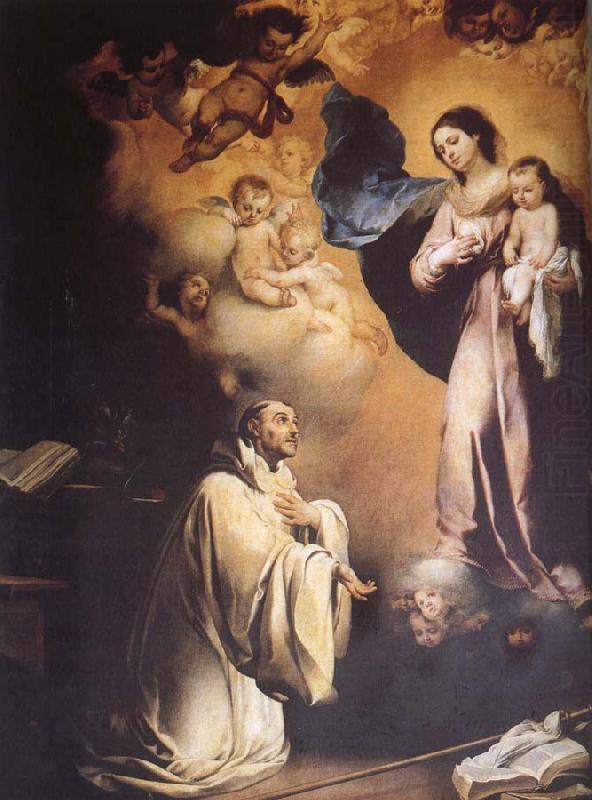 San Bernardo and the Virgin Mary, Bartolome Esteban Murillo